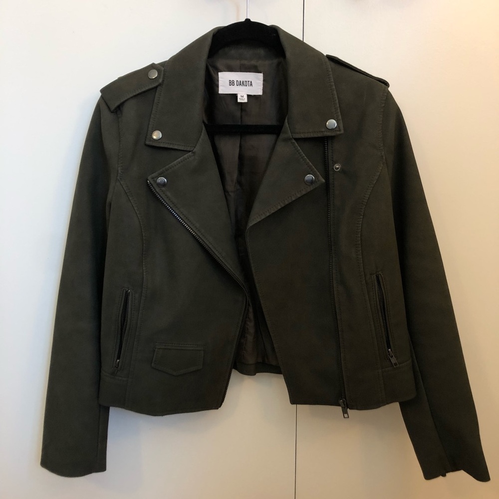 BB Dakota faux suede Moto jacket